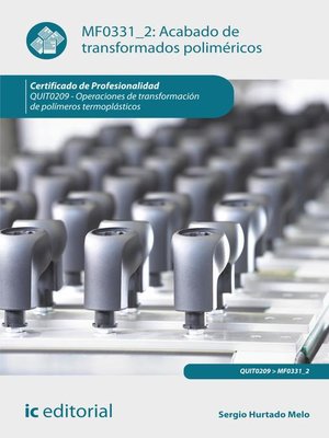 cover image of Acabado de transformados poliméricos. QUIT0209